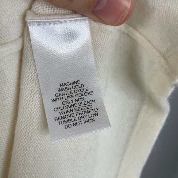 Vintage Luxe 360 Womens Quarter Zip Sweater SOFT XL Ivory Long Sleeve Pullover - Picture 10 of 10